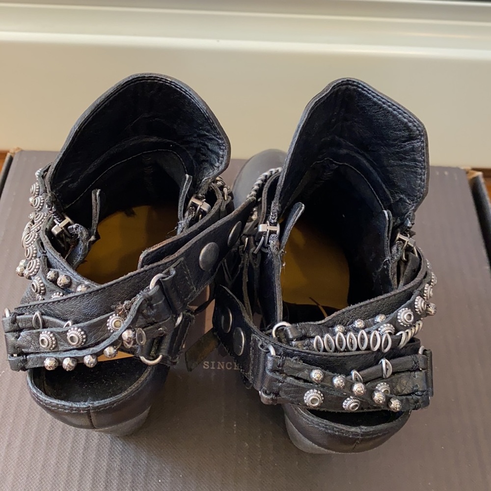 Zip Up And Wrap Around Buckle Booties - image 2